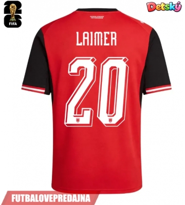 Lacne Dětský Futbalové dres Rakúsko Konrad Laimer #20 MS 2026 Krátky Rukáv - Domáci (+ trenírky)